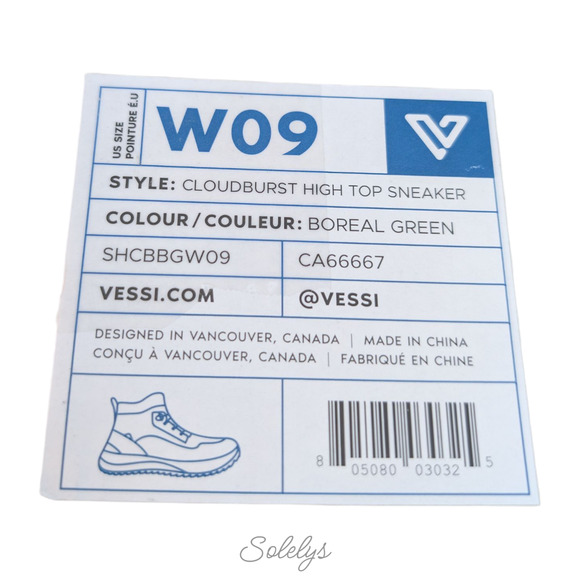 Vessi Stormburst Womens 9 Boreal Green Waterproof High Top Knit Sneaker Boot - Picture 6 of 13